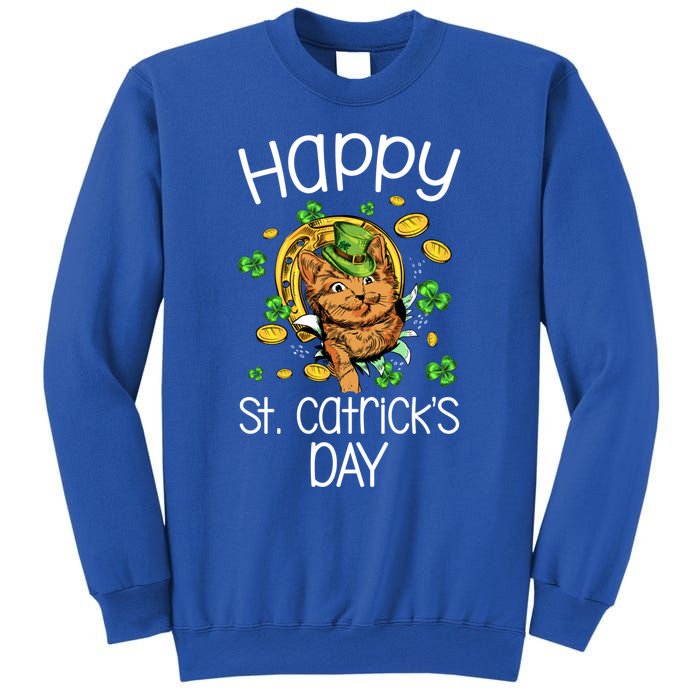 Happy St Catrick's Day Cat Cats Lover St Patricks Day Gift Sweatshirt