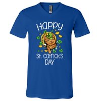 Happy St Catrick's Day Cat Cats Lover St Patricks Day Gift V-Neck T-Shirt