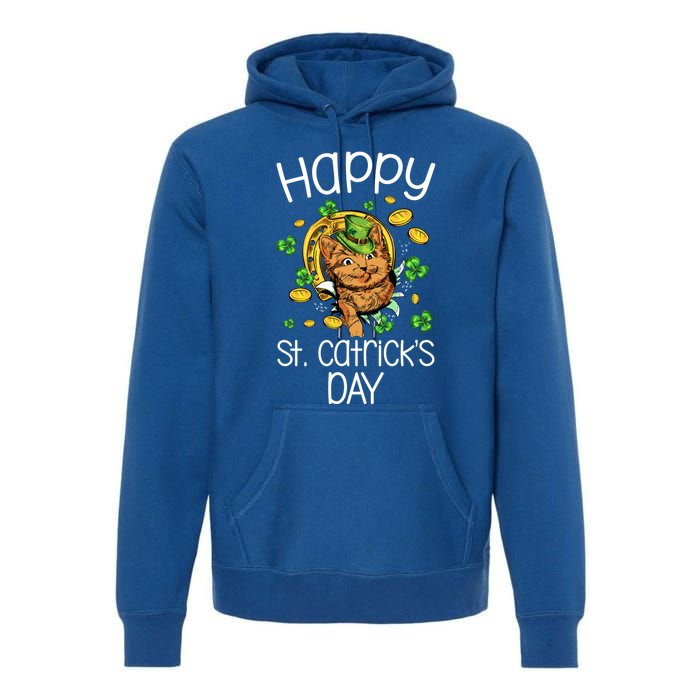 Happy St Catrick's Day Cat Cats Lover St Patricks Day Gift Premium Hoodie