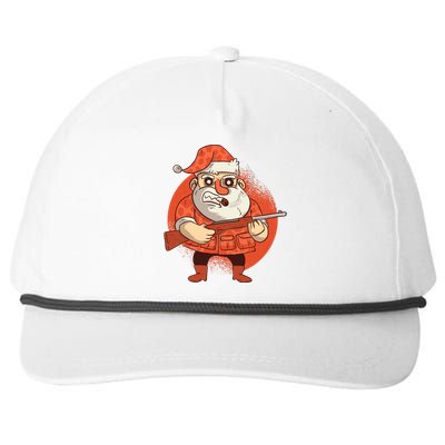 Hunting Santa Claus Snapback Five-Panel Rope Hat