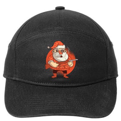 Hunting Santa Claus 7-Panel Snapback Hat