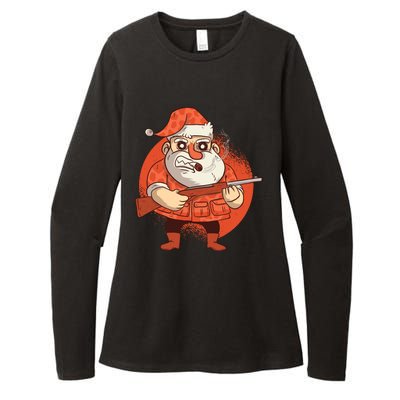 Hunting Santa Claus Womens CVC Long Sleeve Shirt