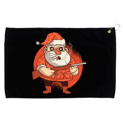 Hunting Santa Claus Grommeted Golf Towel