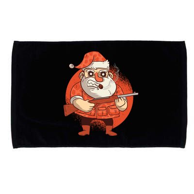 Hunting Santa Claus Microfiber Hand Towel