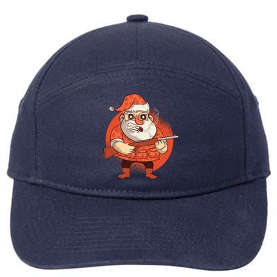 Hunting Santa Claus 7-Panel Snapback Hat