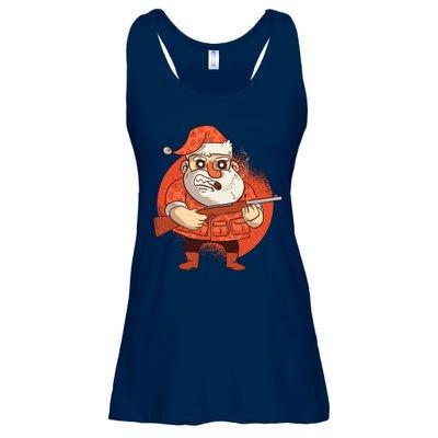 Hunting Santa Claus Ladies Essential Flowy Tank