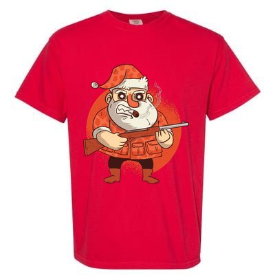Hunting Santa Claus Garment-Dyed Heavyweight T-Shirt