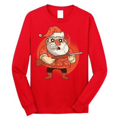 Hunting Santa Claus Long Sleeve Shirt