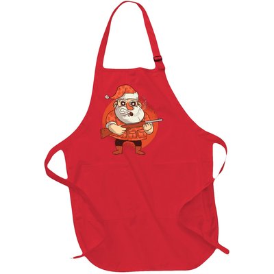 Hunting Santa Claus Full-Length Apron With Pockets