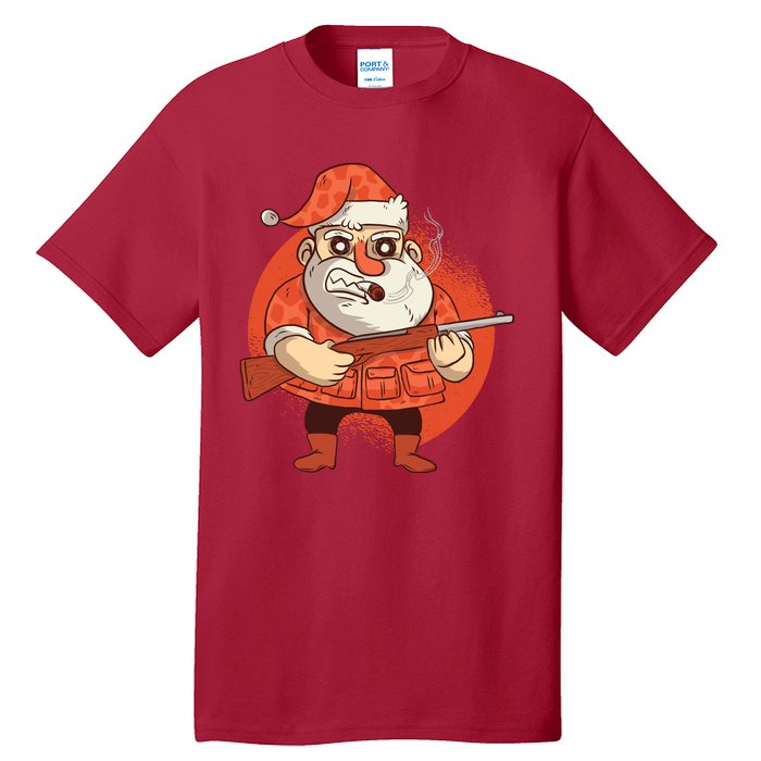 Hunting Santa Claus Tall T-Shirt