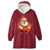 Hunting Santa Claus Hooded Wearable Blanket