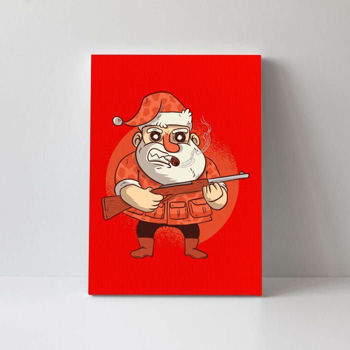 Hunting Santa Claus Canvas