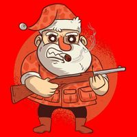 Hunting Santa Claus Magnet