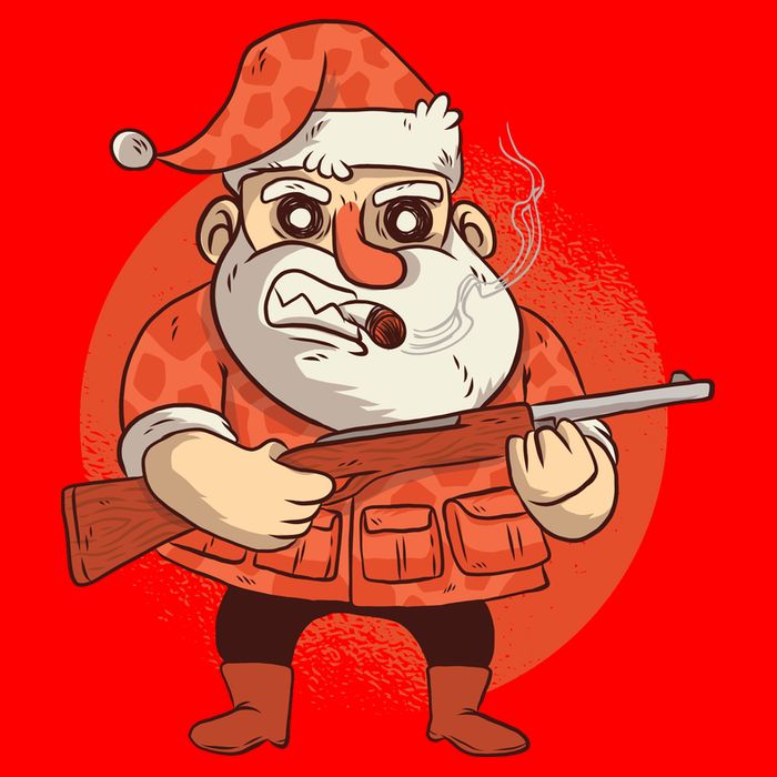 Hunting Santa Claus Magnet