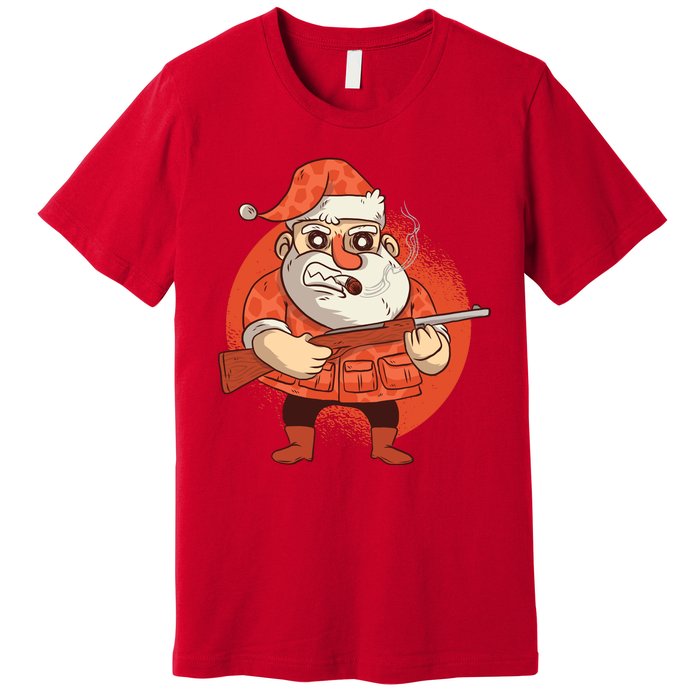 Hunting Santa Claus Premium T-Shirt