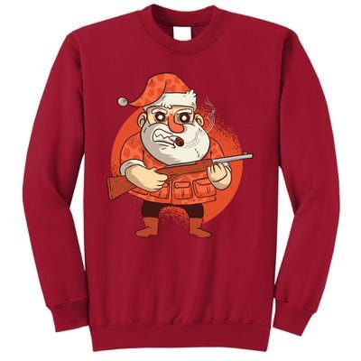 Hunting Santa Claus Tall Sweatshirt