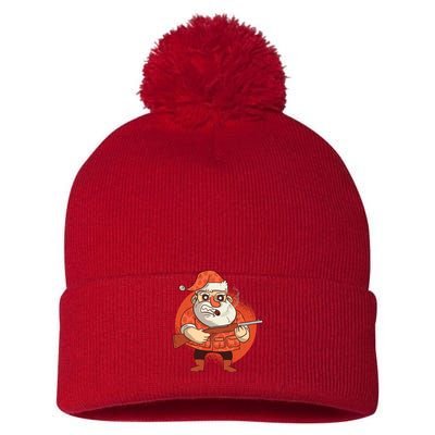 Hunting Santa Claus Pom Pom 12in Knit Beanie