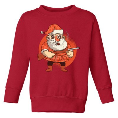 Hunting Santa Claus Toddler Sweatshirt