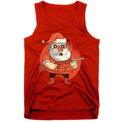 Hunting Santa Claus Tank Top