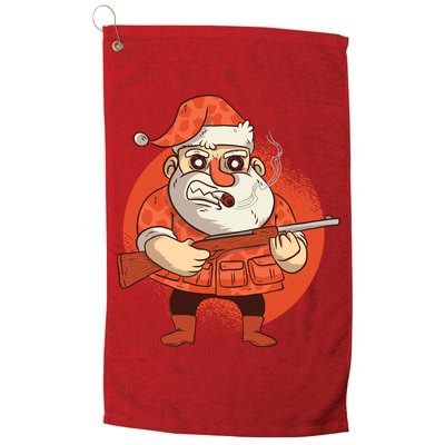 Hunting Santa Claus Golf Towel