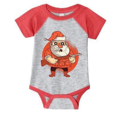 Hunting Santa Claus Infant Baby Jersey Bodysuit