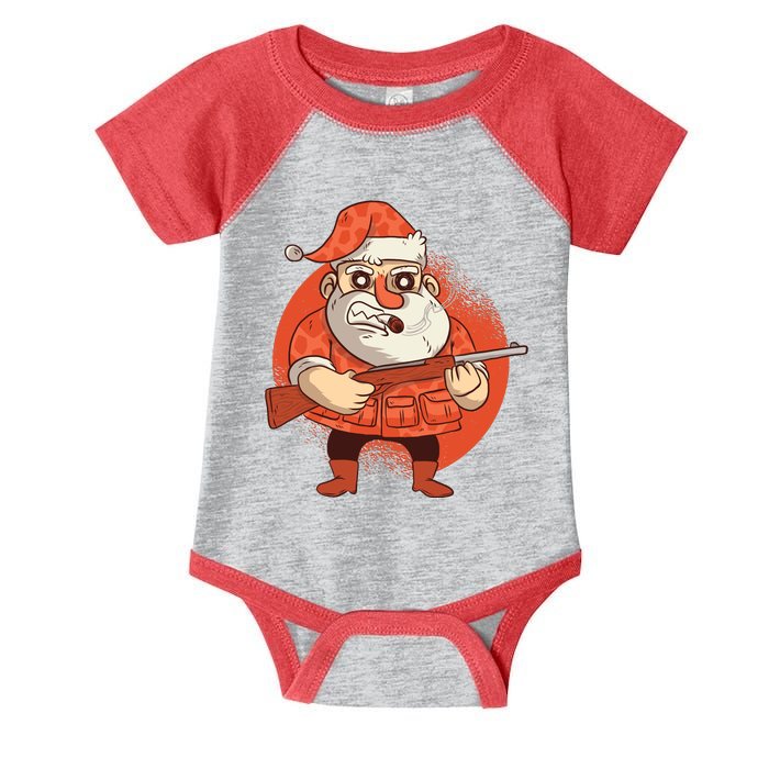 Hunting Santa Claus Infant Baby Jersey Bodysuit