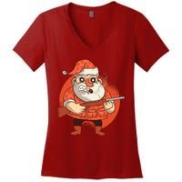 Hunting Santa Claus Women's V-Neck T-Shirt