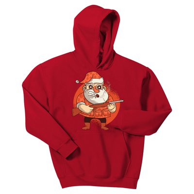 Hunting Santa Claus Kids Hoodie