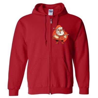 Hunting Santa Claus Full Zip Hoodie