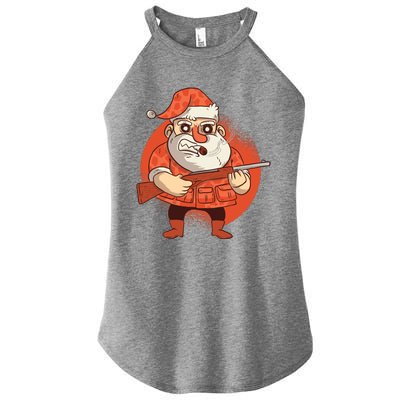 Hunting Santa Claus Women's Perfect Tri Rocker Tank