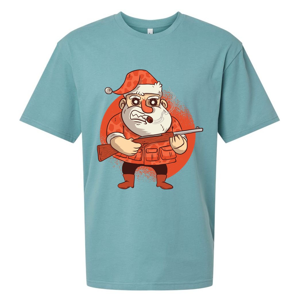 Hunting Santa Claus Sueded Cloud Jersey T-Shirt