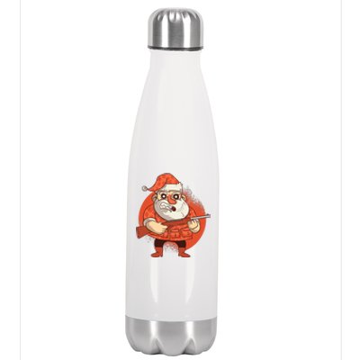 Hunting Santa Claus Stainless Steel Insulated Water Bottle