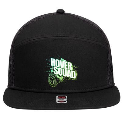 Hover Squad Cool Green Gyro Hoverboard Lover 7 Panel Mesh Trucker Snapback Hat