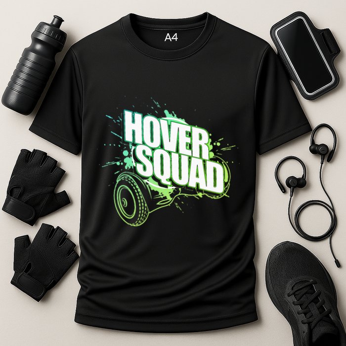 Hover Squad Cool Green Gyro Hoverboard Lover Performance Shirt