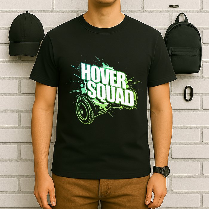 Hover Squad Cool Green Gyro Hoverboard Lover T-Shirt