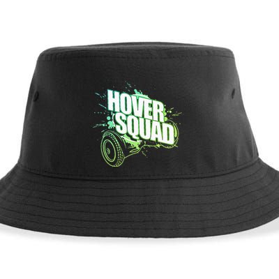 Hover Squad Cool Green Gyro Hoverboard Lover Sustainable Bucket Hat
