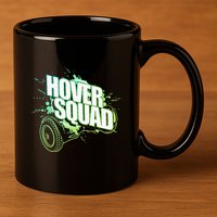 Hover Squad Cool Green Gyro Hoverboard Lover 11oz C Handle Ceramic Mug