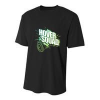 Hover Squad Cool Green Gyro Hoverboard Lover Youth Performance Sprint T-Shirt