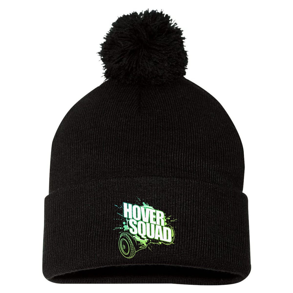 Hover Squad Cool Green Gyro Hoverboard Lover Pom Pom 12in Knit Beanie