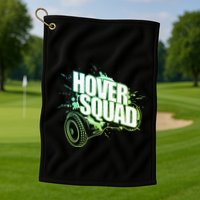 Hover Squad Cool Green Gyro Hoverboard Lover Golf Towel