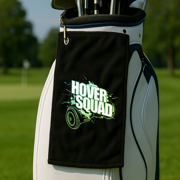 Hover Squad Cool Green Gyro Hoverboard Lover Golf Towel