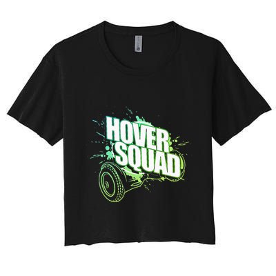 Hover Squad Cool Green Gyro Hoverboard Lover Crop Top