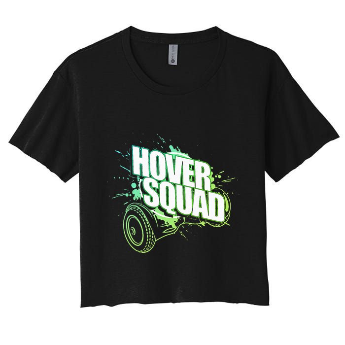 Hover Squad Cool Green Gyro Hoverboard Lover Crop Top