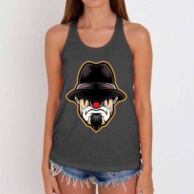 Halloween Scary Clown Cholo Gangster Women's Knotted Racerback Tank