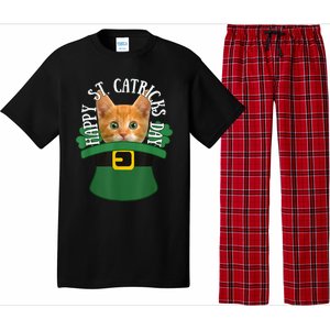 Happy St Catricks Day Orange Kitty Cat Cute Kitten Pajama Set