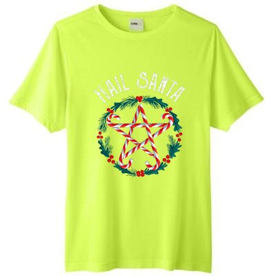 Hail Santa Candy Cane Pentagram Gothmas Funny Goth Christmas Tall Fusion ChromaSoft Performance T-Shirt