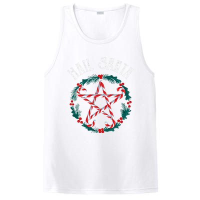 Hail Santa Candy Cane Pentagram Gothmas Funny Goth Christmas PosiCharge Competitor Tank