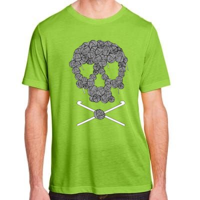 Halloweeen Skull Crochet Lovers Yarn Funny Skeleton Gift Adult ChromaSoft Performance T-Shirt