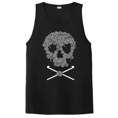 Halloweeen Skull Crochet Lovers Yarn Funny Skeleton Gift PosiCharge Competitor Tank