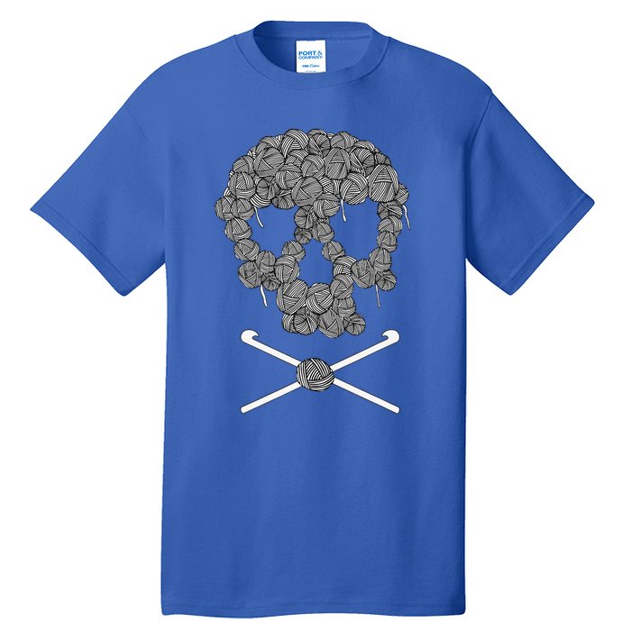 Halloweeen Skull Crochet Lovers Yarn Funny Skeleton Gift Tall T-Shirt